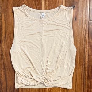 ALO Yoga Beige Twist Tank Top